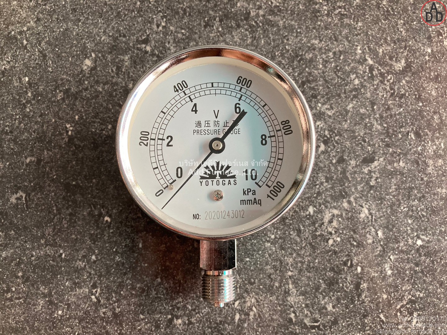 YOTOGAS PRESSURE GAUGE 0-10kPa(12)